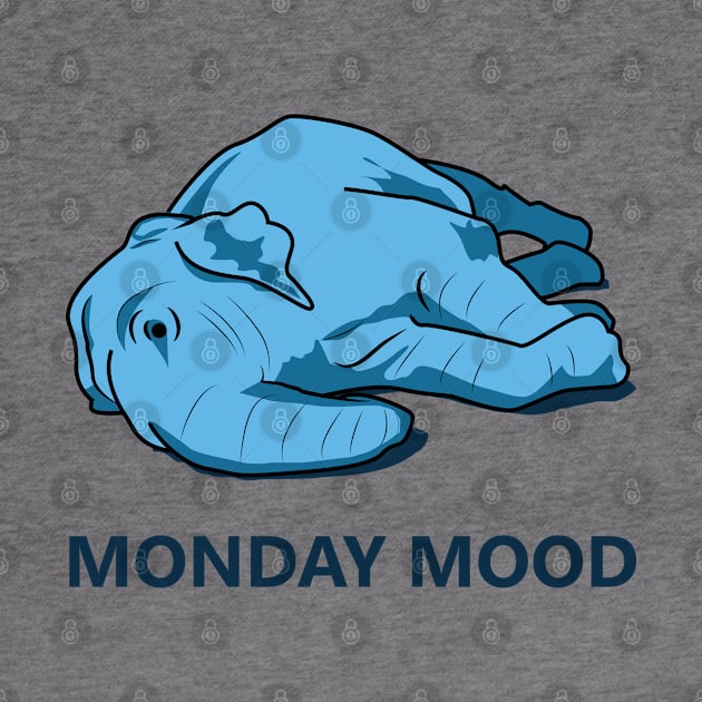 Monday mood blue elephant by Nosa rez